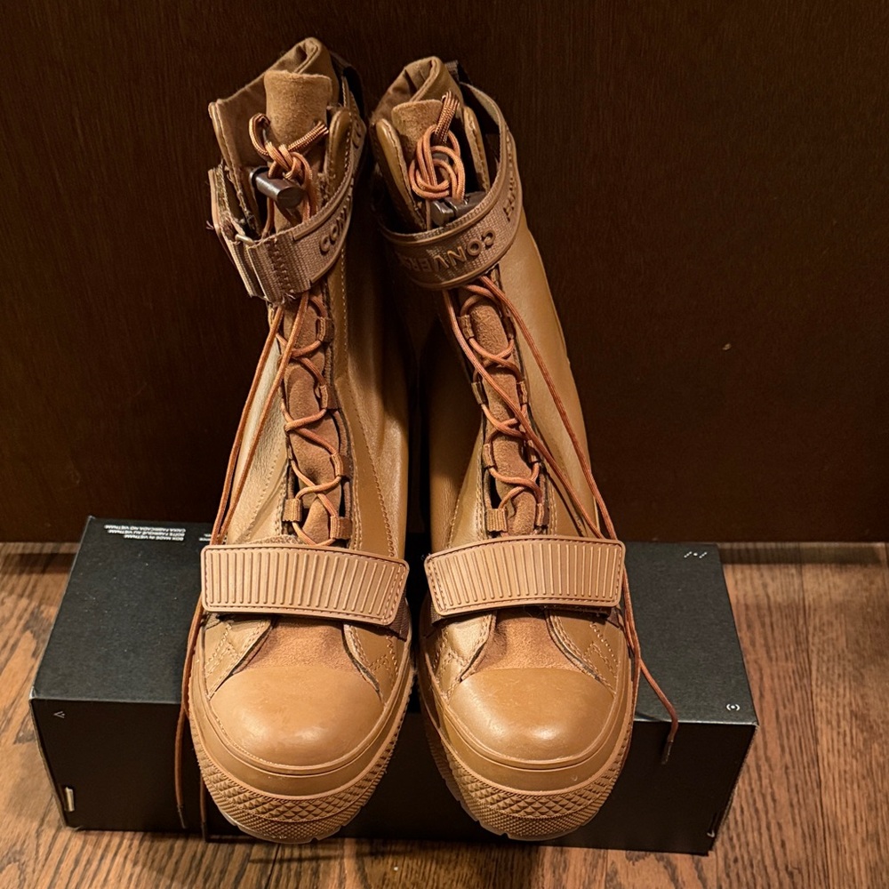 Stylish Tan Lace-Up Women's Boots